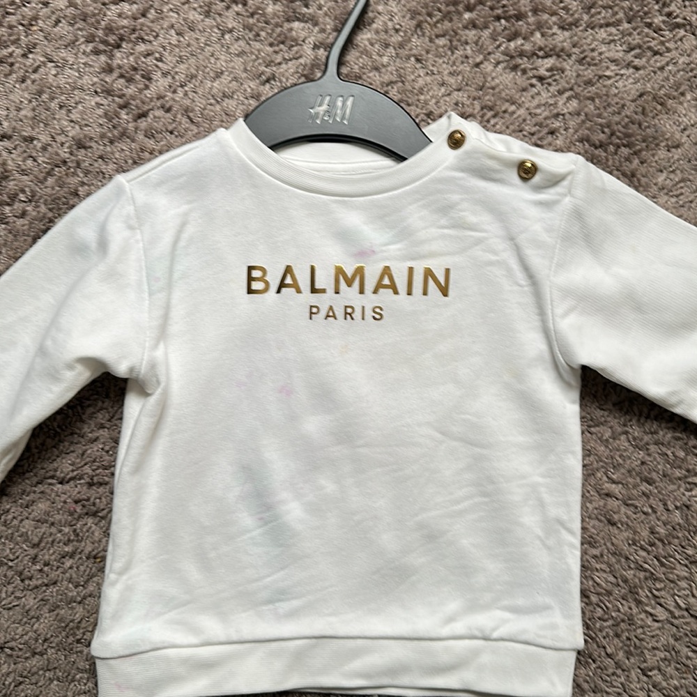 Balmain crewneck sweatshirt toddler size 36M